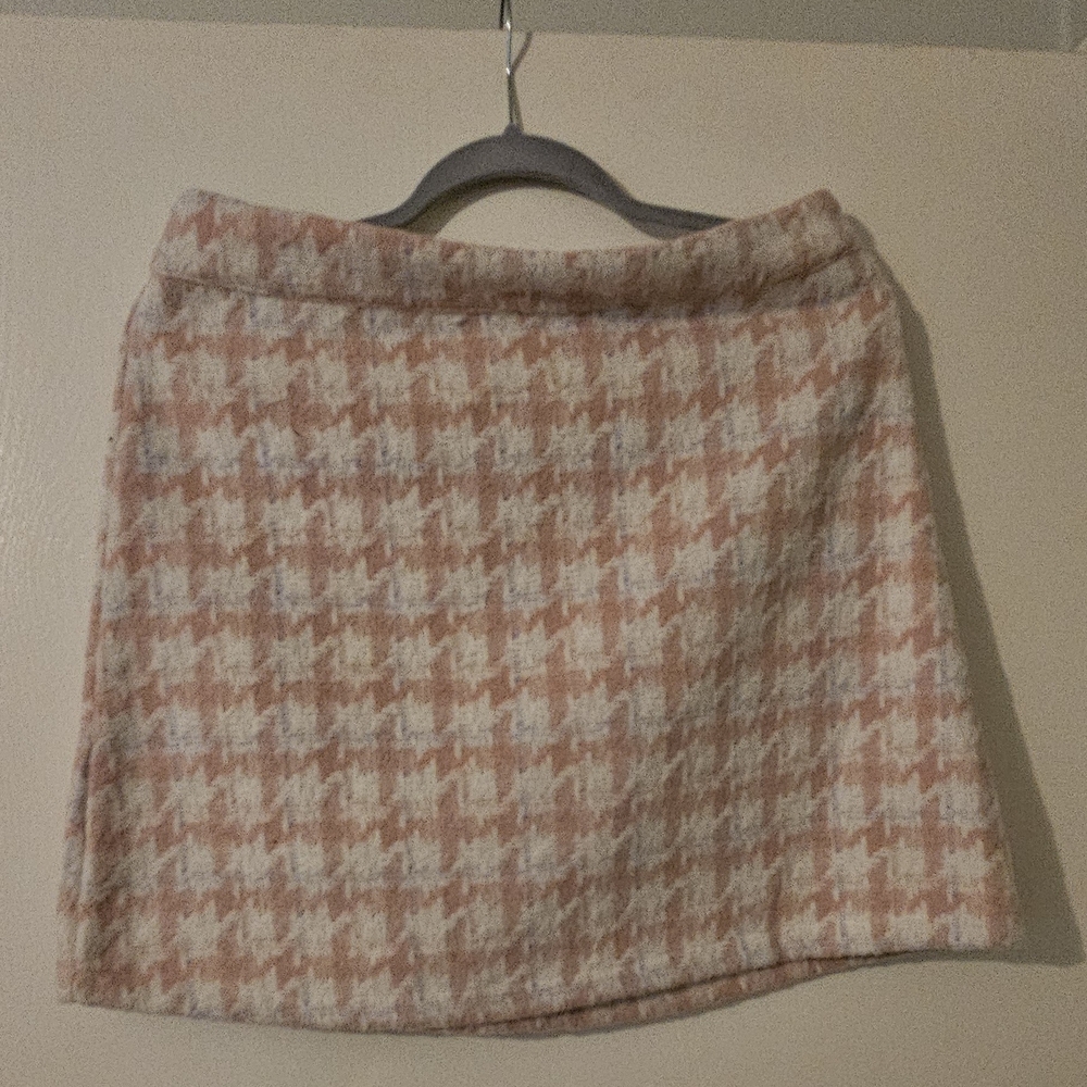 Pink A-Line Mini Skirt for Work